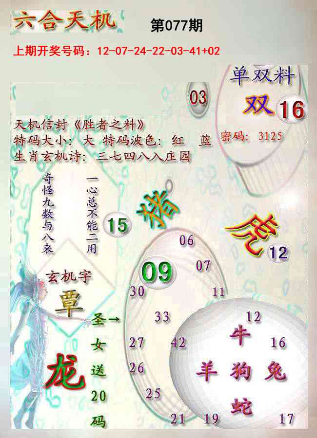 077期天机报[图]